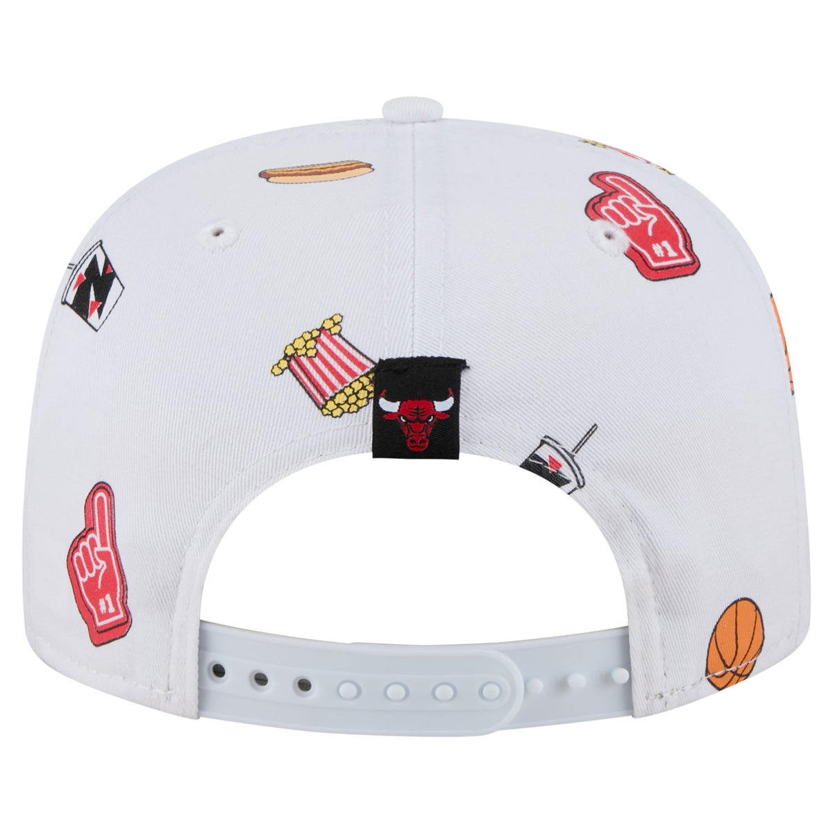 Men's Chicago Bulls New Era White Team Cheer Rope 19TWENTY Adjustable Hat