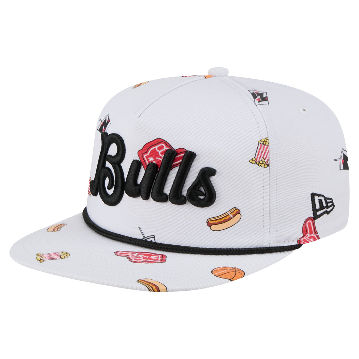 Men's Chicago Bulls New Era White Team Cheer Rope 19TWENTY Adjustable Hat