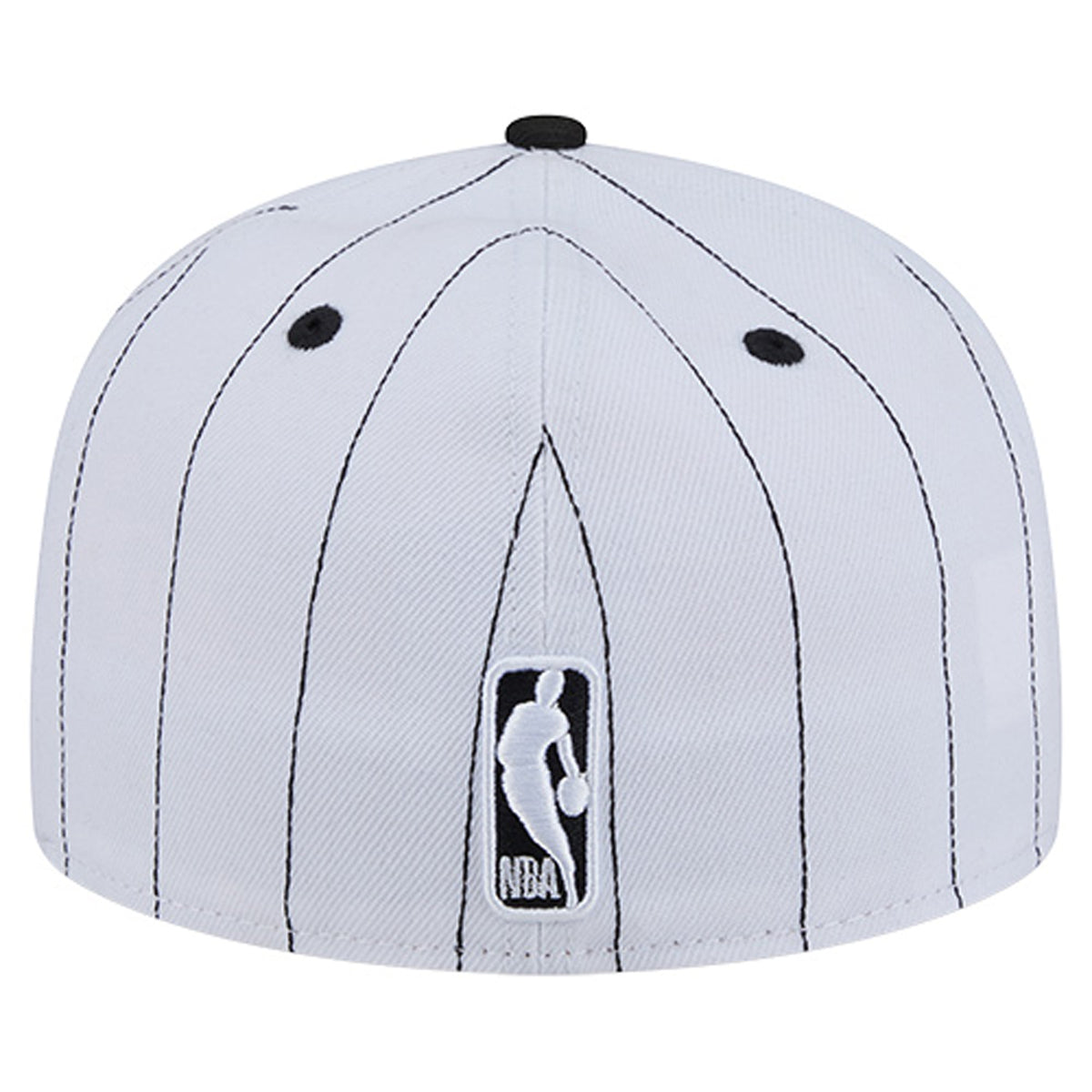 Men's Chicago Bulls  New Era White Wordmark Pinstripe 59FIFTY Fitted Hat
