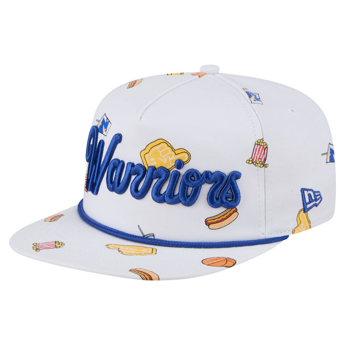 Men's Golden State Warriors New Era White Team Cheer Rope 19TWENTY Adjustable Hat
