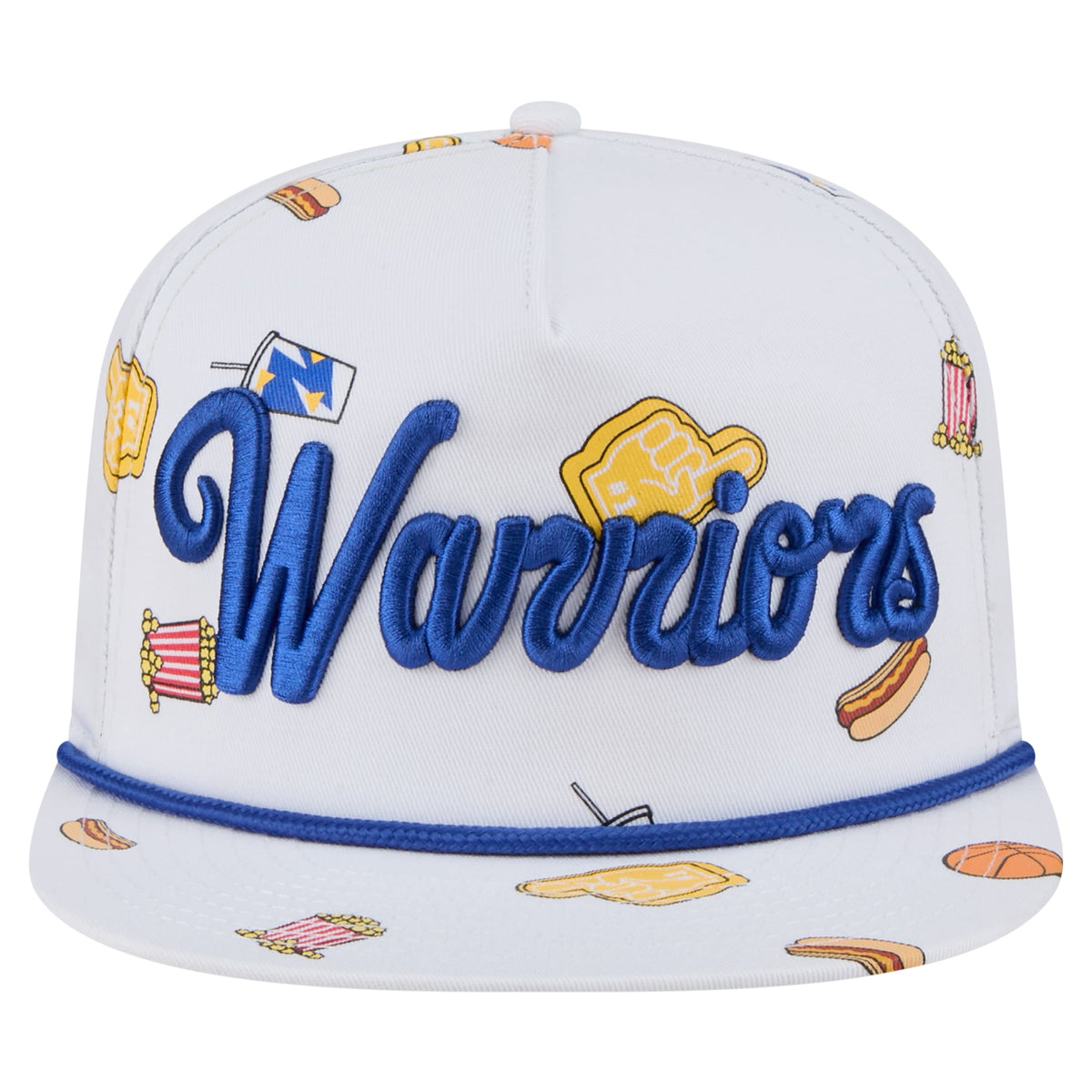 Men's Golden State Warriors New Era White Team Cheer Rope 19TWENTY Adjustable Hat