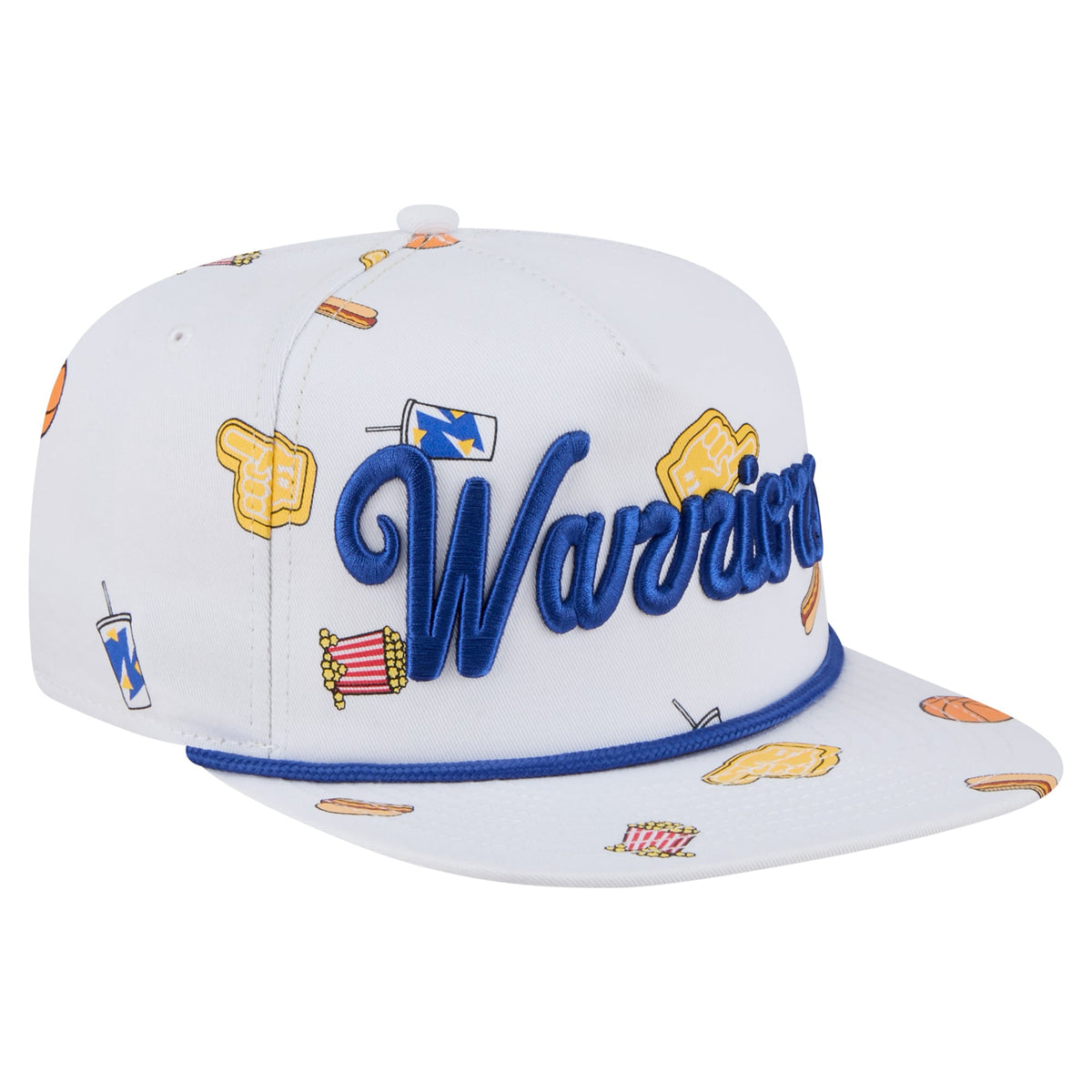 Men's Golden State Warriors New Era White Team Cheer Rope 19TWENTY Adjustable Hat