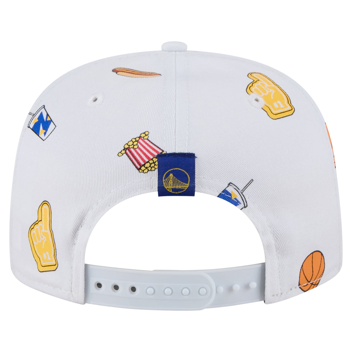 Men's Golden State Warriors New Era White Team Cheer Rope 19TWENTY Adjustable Hat