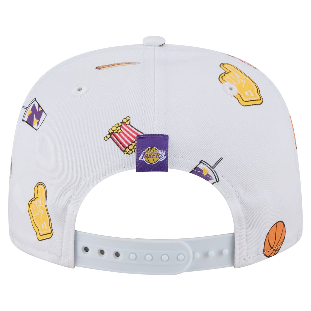 Men's Los Angeles Lakers New Era White Team Cheer Rope 19TWENTY Adjustable Hat