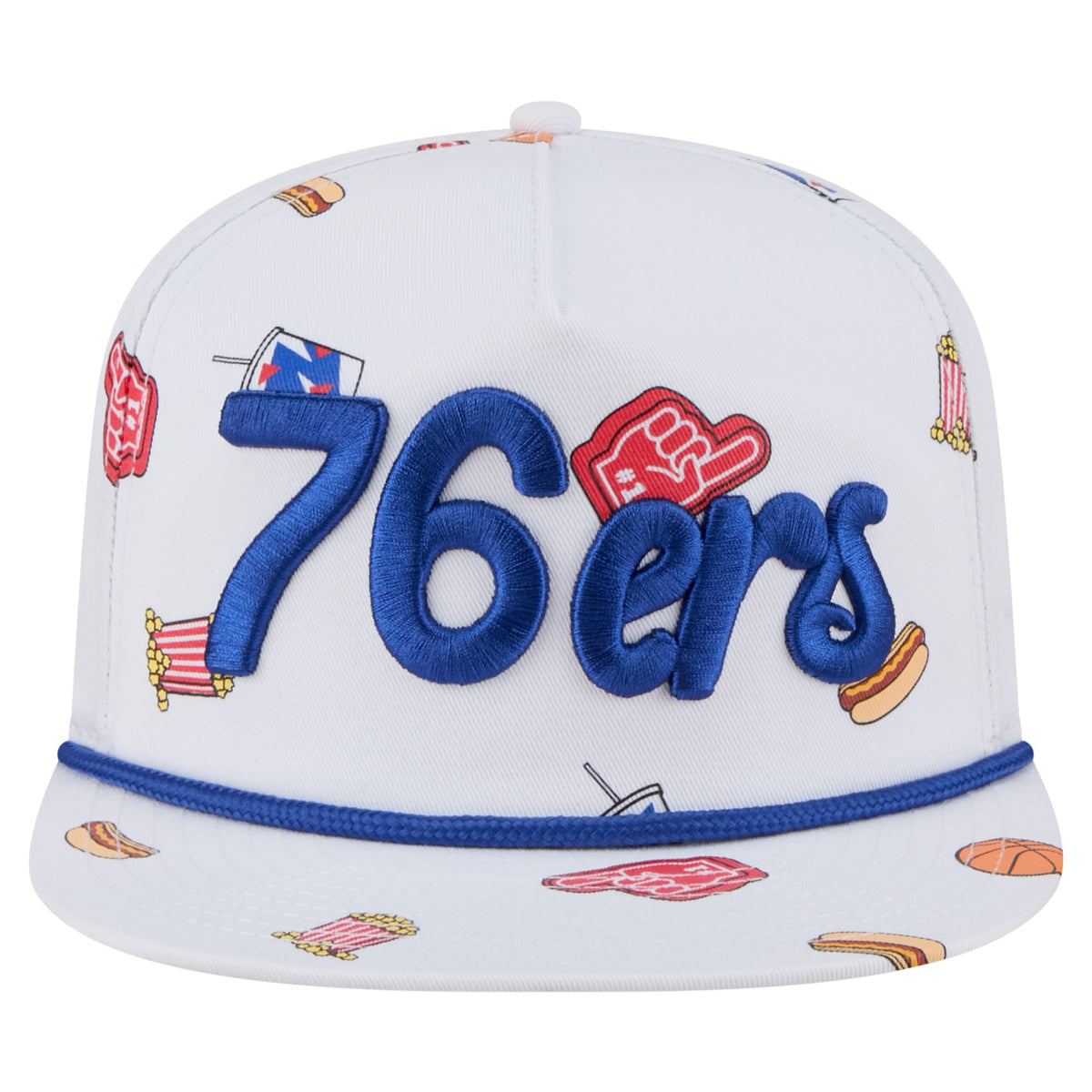 Men's Philadelphia 76ers New Era White Team Cheer Rope 19TWENTY Adjustable Hat