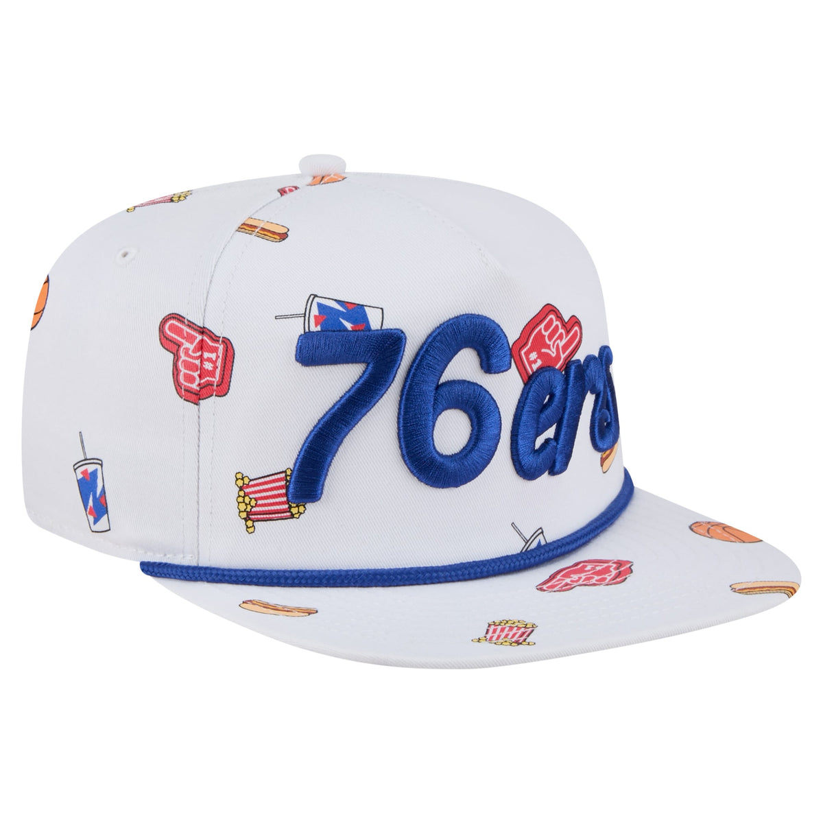 Men's Philadelphia 76ers New Era White Team Cheer Rope 19TWENTY Adjustable Hat