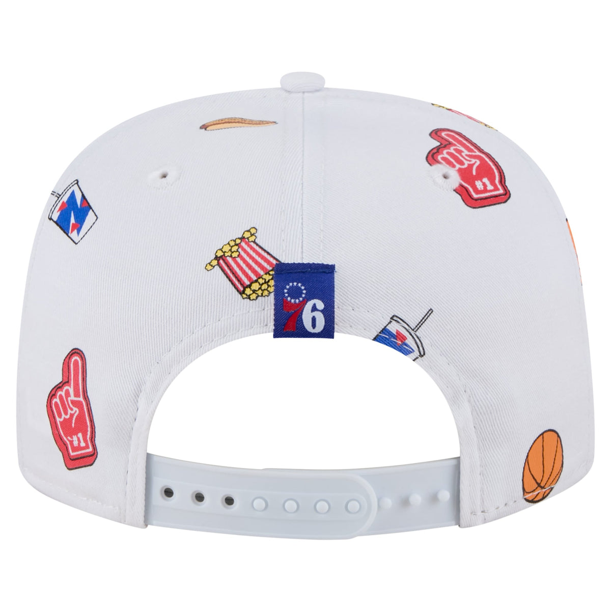 Men's Philadelphia 76ers New Era White Team Cheer Rope 19TWENTY Adjustable Hat