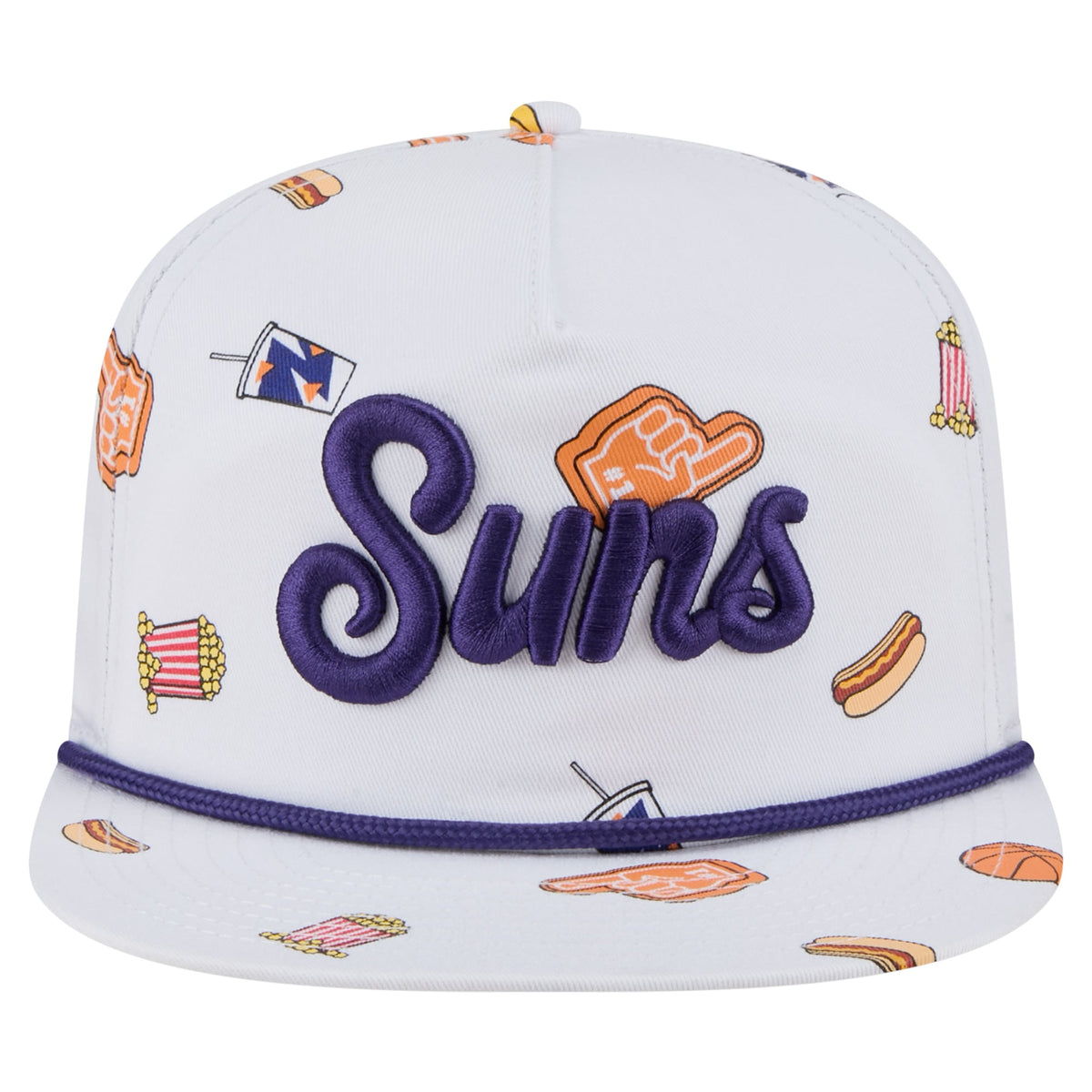 Men's Phoenix Suns New Era White Team Cheer Rope 19TWENTY Adjustable Hat