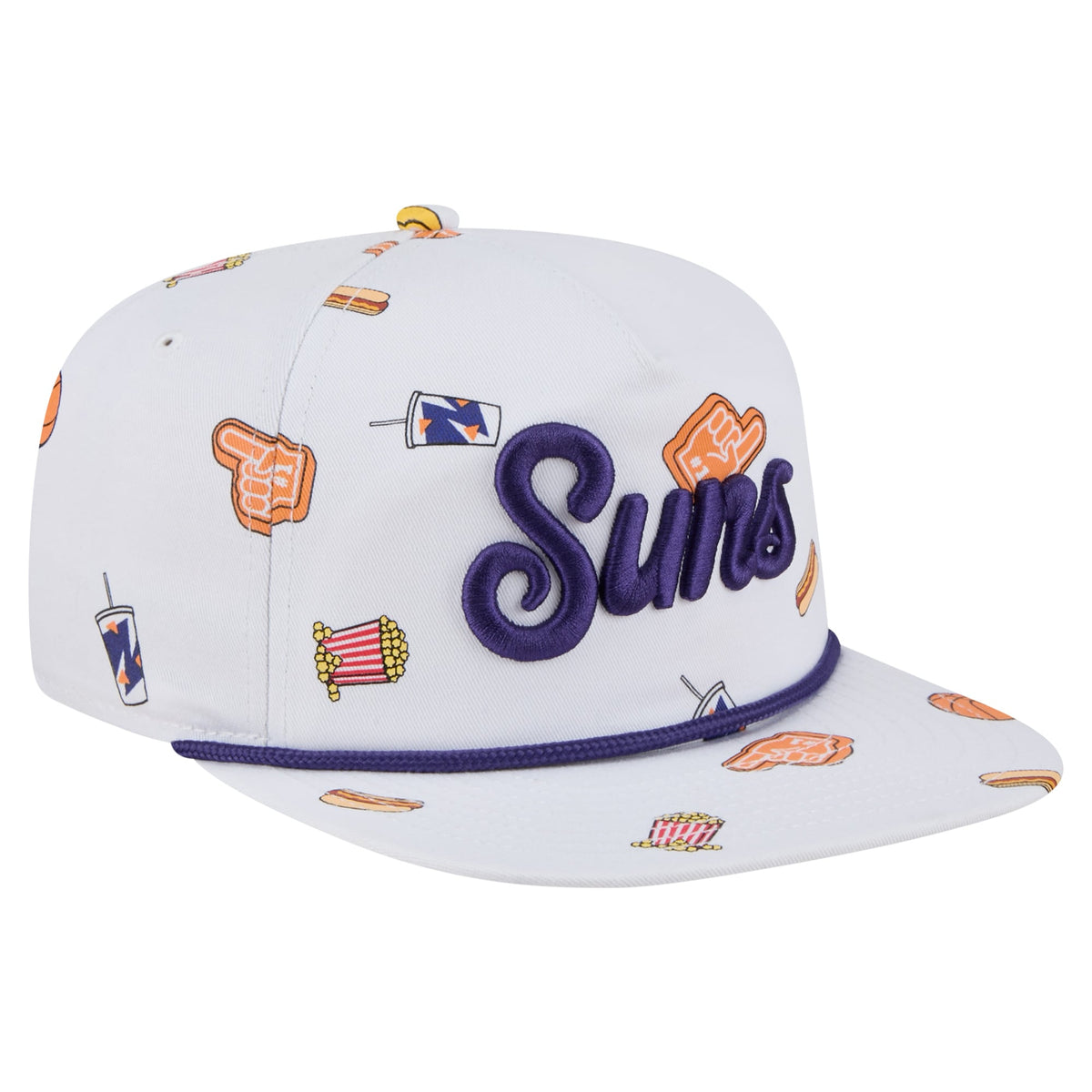 Men's Phoenix Suns New Era White Team Cheer Rope 19TWENTY Adjustable Hat