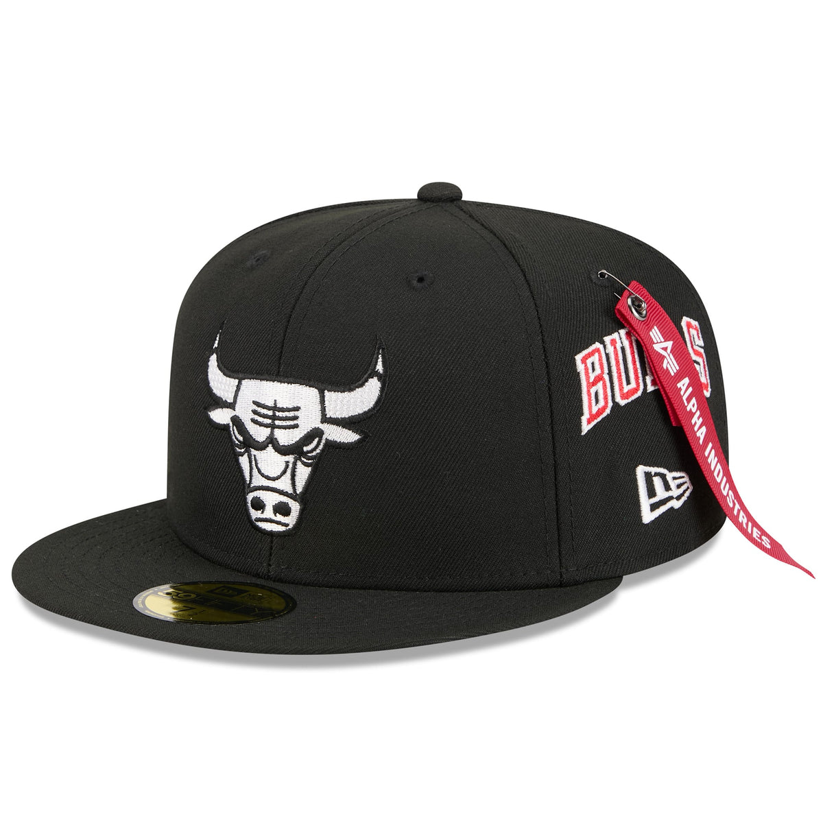Men's Chicago Bulls New Era x Alpha Industries Black 59FIFTY Fitted Hat