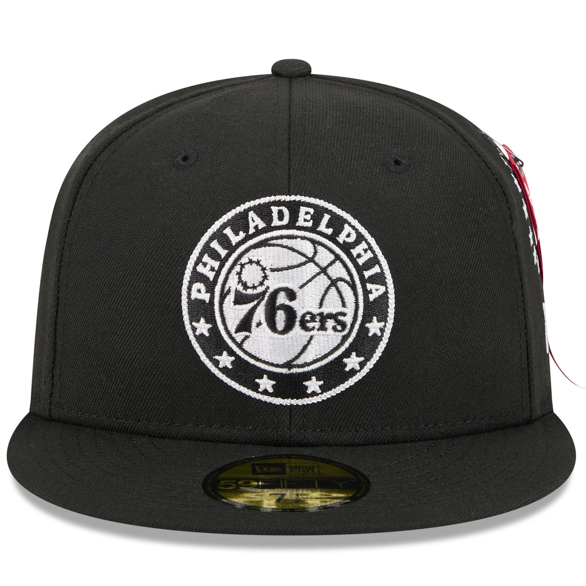 Men's Philadelphia 76ers New Era x Alpha Industries Black 59FIFTY Fitted Hat