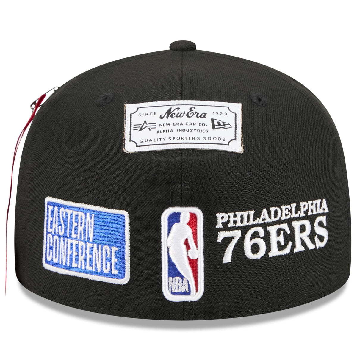 Men's Philadelphia 76ers New Era x Alpha Industries Black 59FIFTY Fitted Hat