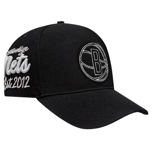 Men's Brooklyn Nets Pro Standard Black Paint the City Pinch Front Snapback Hat