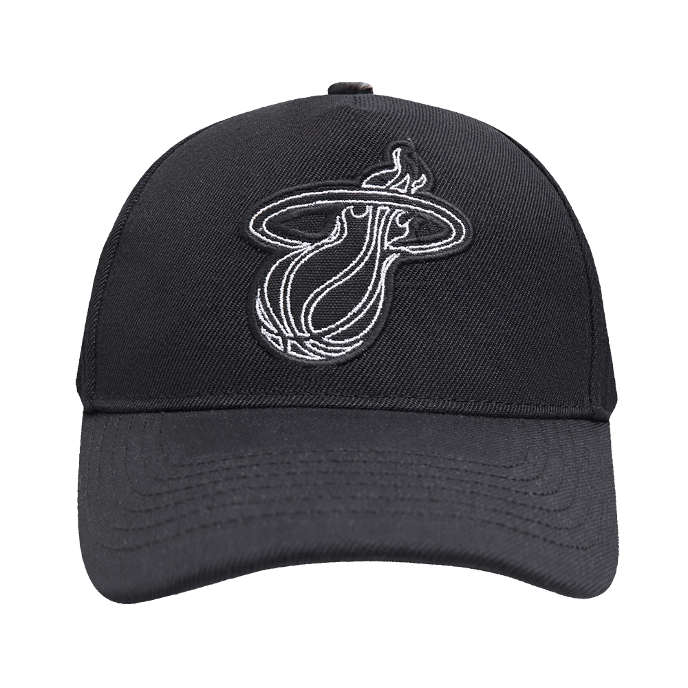Men's Miami Heat Pro Standard Black Paint the City Pinch Front Snapback Hat