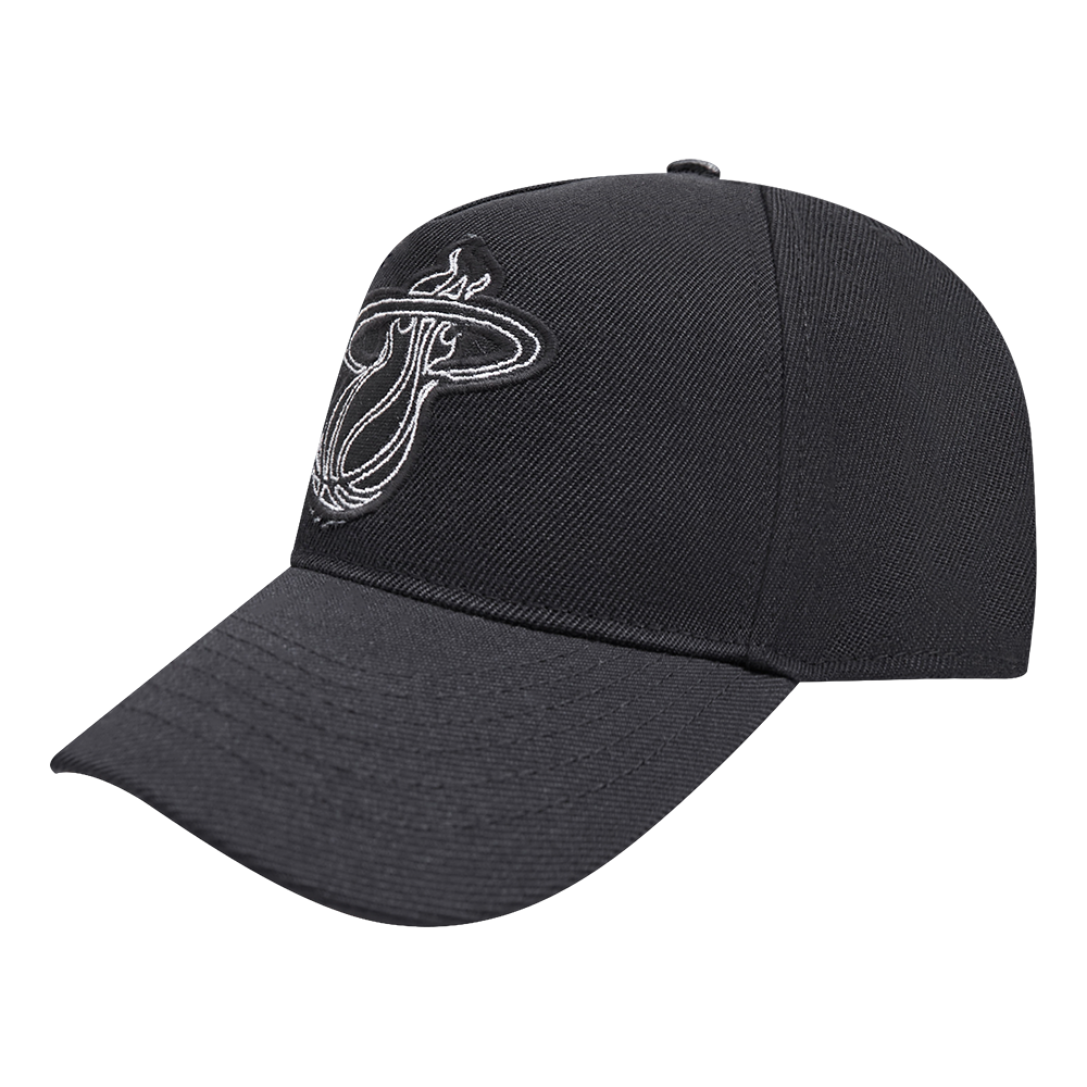 Men's Miami Heat Pro Standard Black Paint the City Pinch Front Snapback Hat