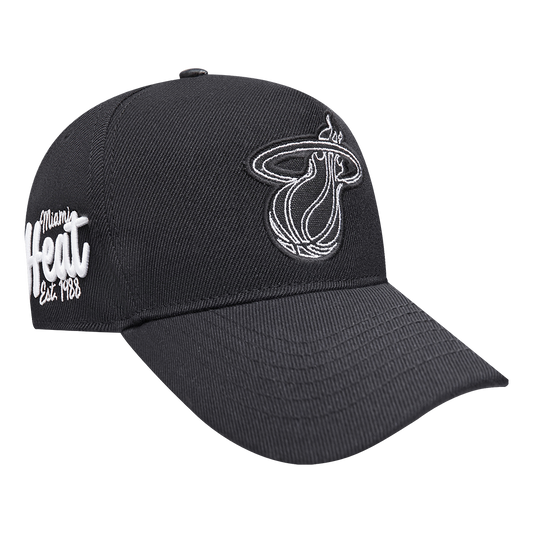 Men's Miami Heat Pro Standard Black Paint the City Pinch Front Snapback Hat