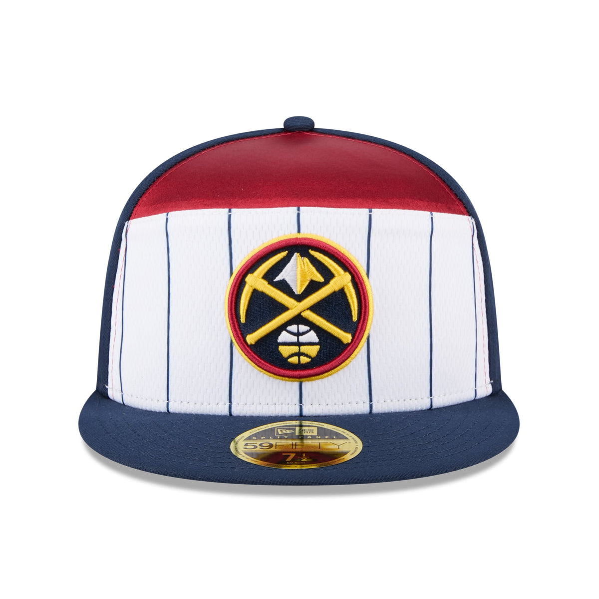 Men's Denver Nuggets  New Era White/Navy 2025 NBA Tip Off Split Panel 59FIFTY Fitted Hat