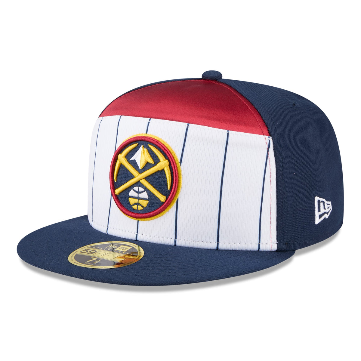Men's Denver Nuggets  New Era White/Navy 2025 NBA Tip Off Split Panel 59FIFTY Fitted Hat