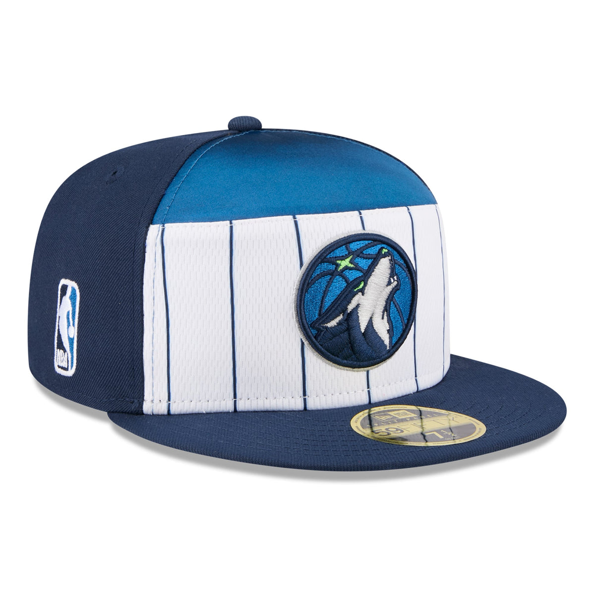 Men's Minnesota Timberwolves  New Era White/Navy 2025 NBA Tip Off Split Panel 59FIFTY Fitted Hat