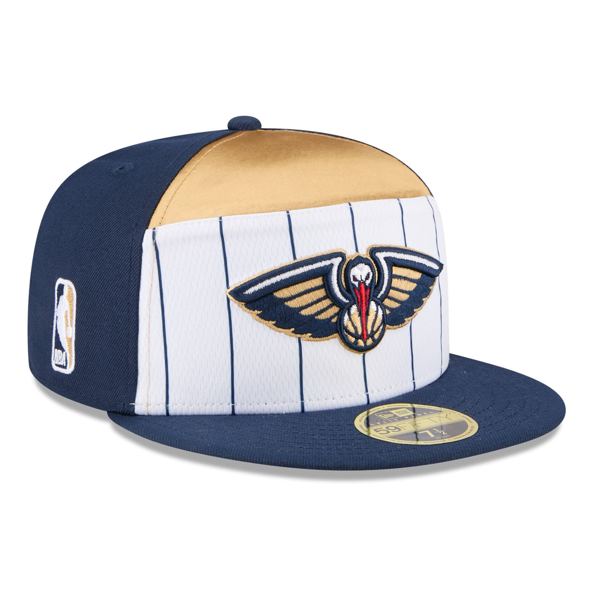 Men's New Orleans Pelicans  New Era White/Navy 2025 NBA Tip Off Split Panel 59FIFTY Fitted Hat