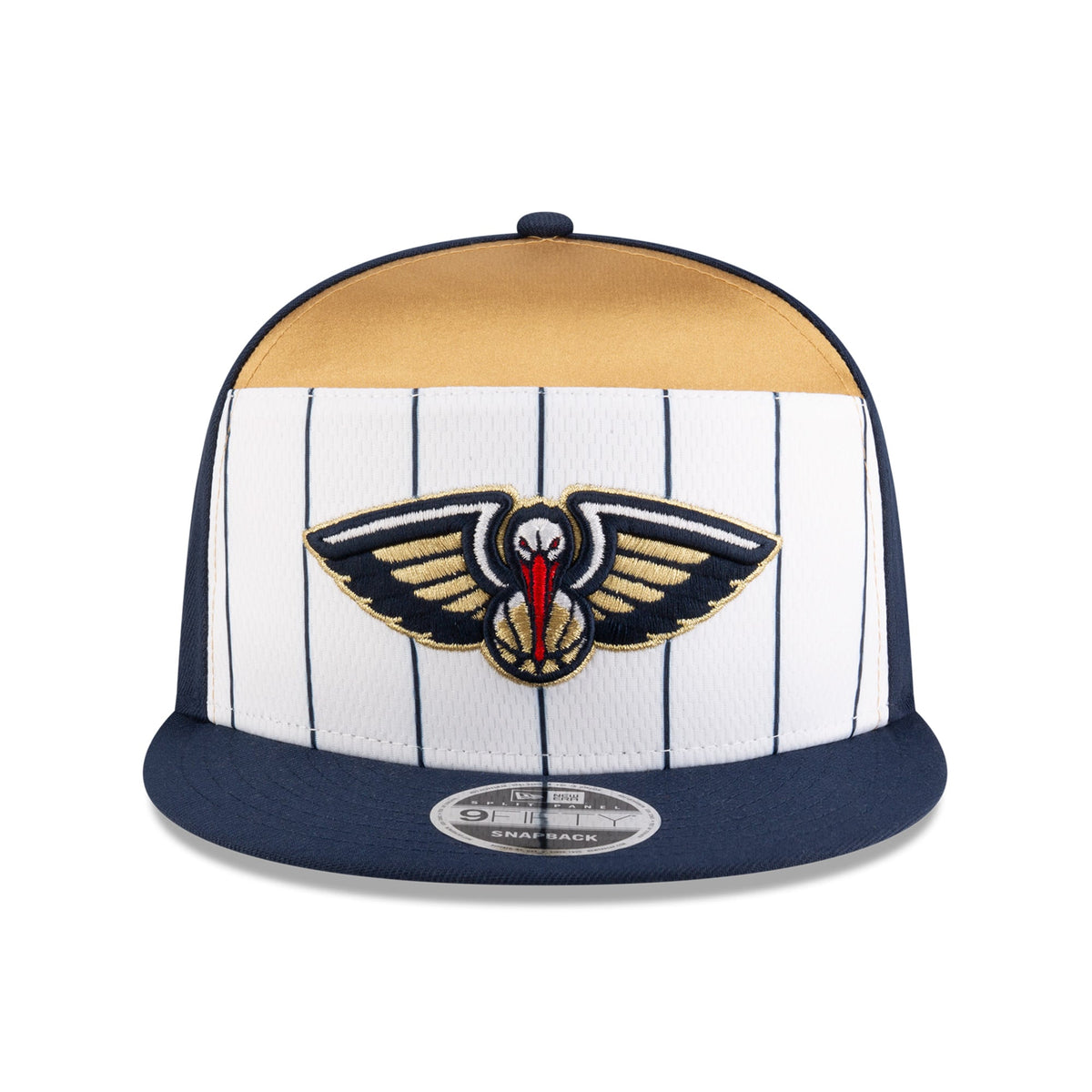 Men's New Orleans Pelicans  New Era White/Navy 2025 NBA Tip Off Split Panel 9FIFTY Snapback Hat