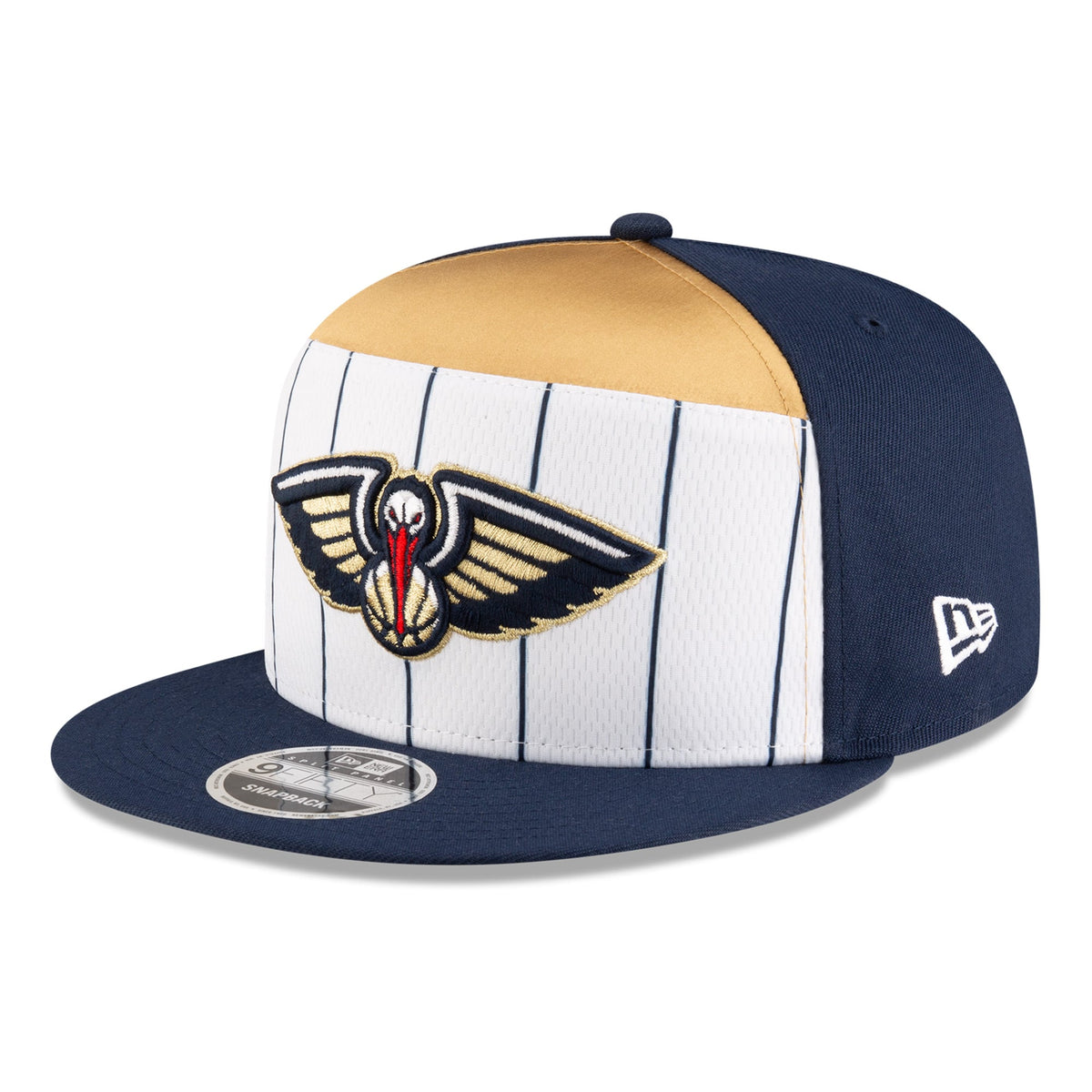 Men's New Orleans Pelicans  New Era White/Navy 2025 NBA Tip Off Split Panel 9FIFTY Snapback Hat