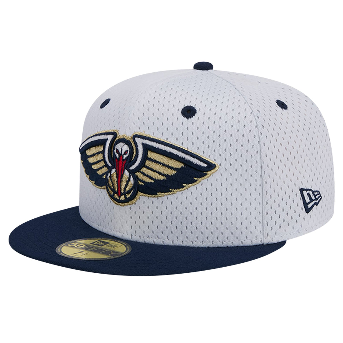 Men's New Orleans Pelicans New Era White/Navy Throwback 2Tone 59FIFTY Fitted Hat