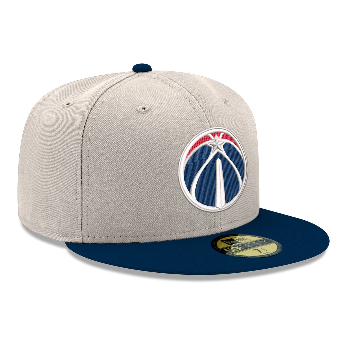 Men's Washington Wizards  New Era Gray/Navy Chrome 59FIFTY Fitted Hat