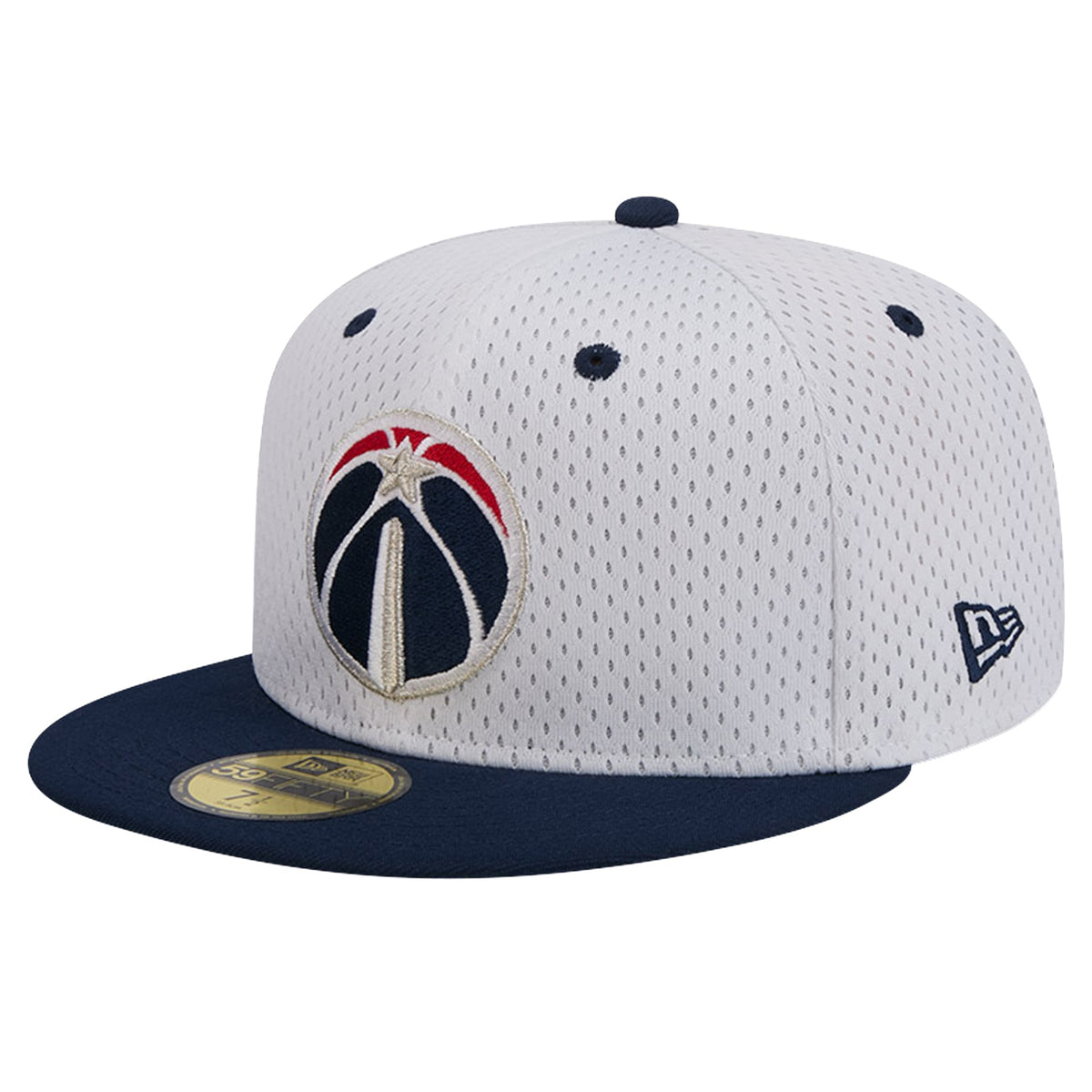 Men's Washington Wizards New Era White/Navy Throwback 2Tone 59FIFTY Fitted Hat