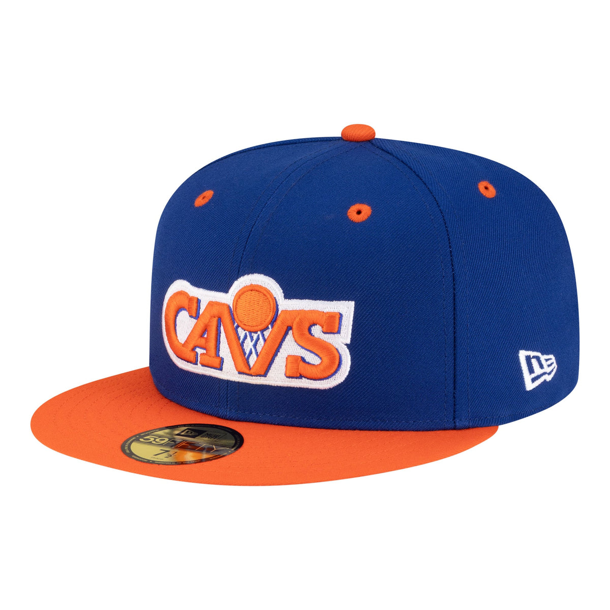 Men's Cleveland Cavaliers  New Era Blue/Orange 80s Throwback 59FIFTY Fitted Hat