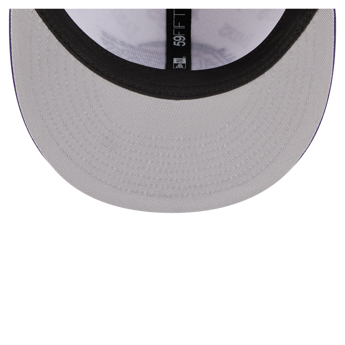 Men's Los Angeles Lakers  New Era White/Purple Repeat 59Fifty Fitted Hat