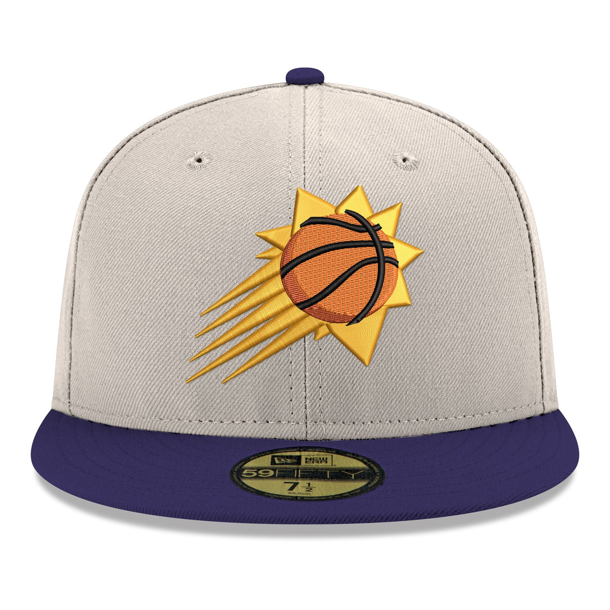 Men's Phoenix Suns  New Era White/Purple Chrome 59FIFTY Fitted Hat