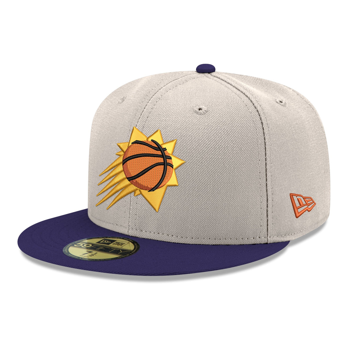 Men's Phoenix Suns  New Era White/Purple Chrome 59FIFTY Fitted Hat
