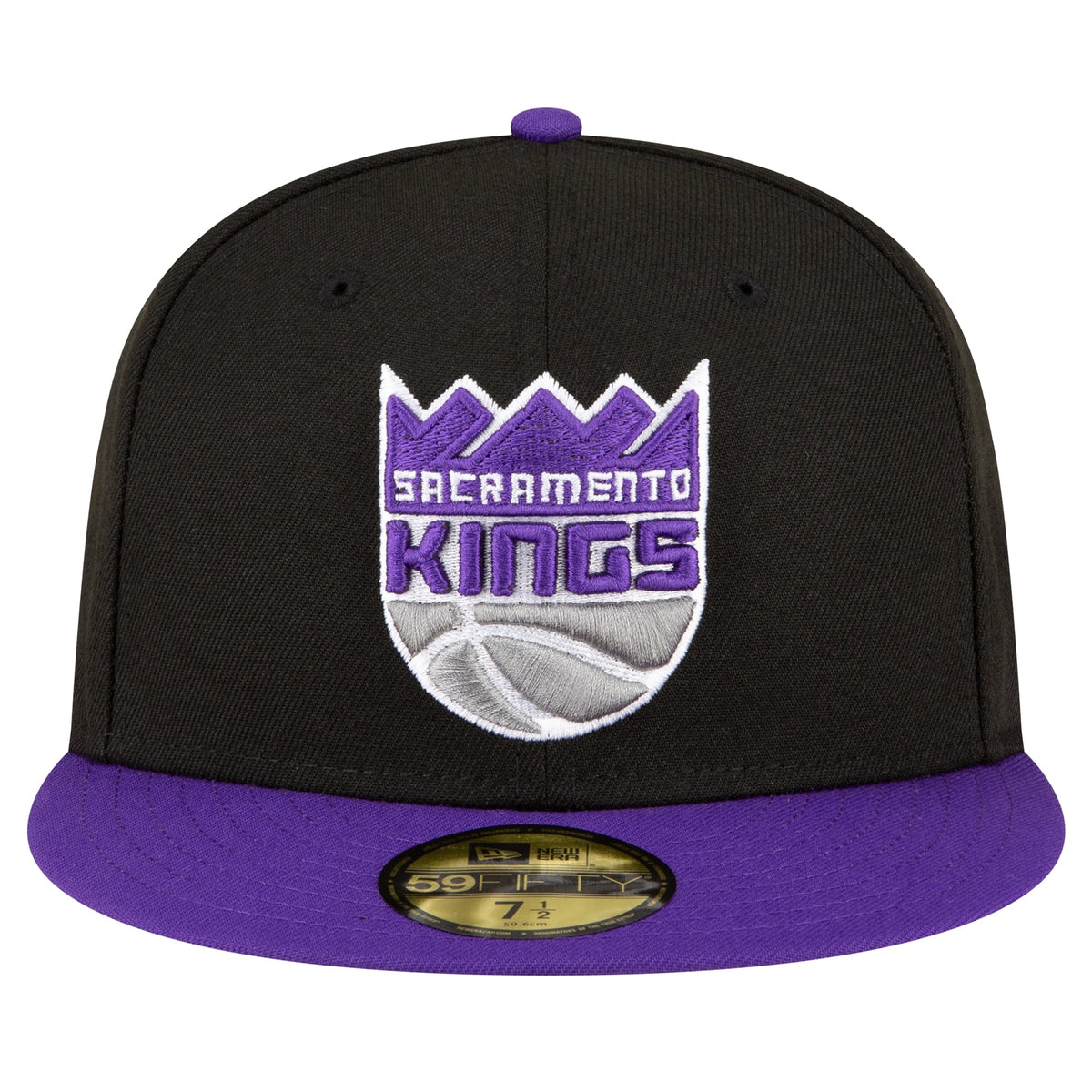 Men's Sacramento Kings New Era Black/Purple 2-Tone 59FIFTY Fitted Hat