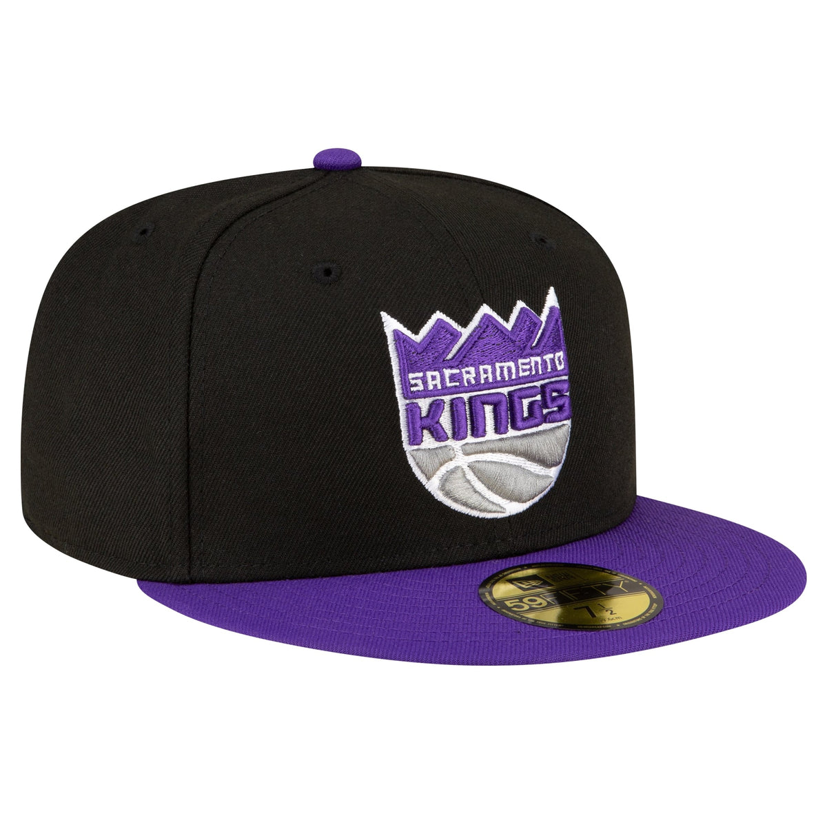 Men's Sacramento Kings New Era Black/Purple 2-Tone 59FIFTY Fitted Hat