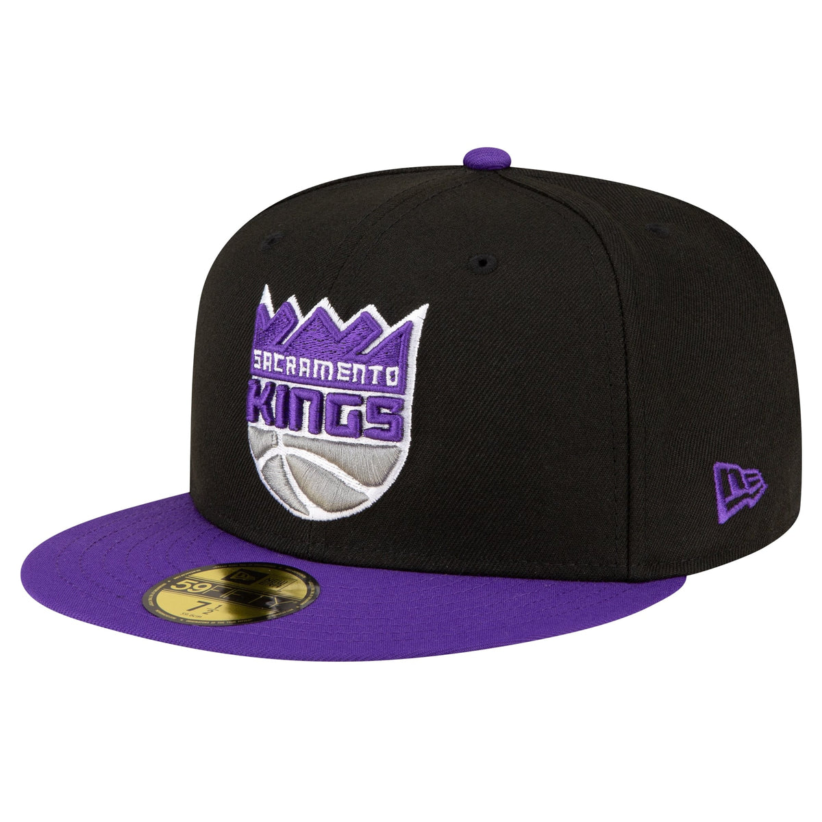 Men's Sacramento Kings New Era Black/Purple 2-Tone 59FIFTY Fitted Hat