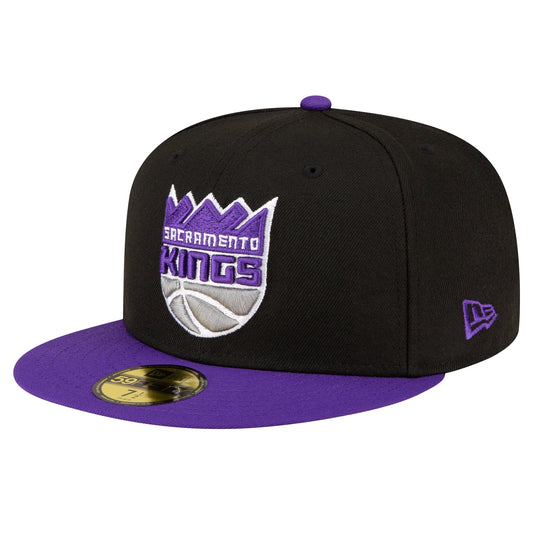Men's Sacramento Kings New Era Black/Purple 2-Tone 59FIFTY Fitted Hat
