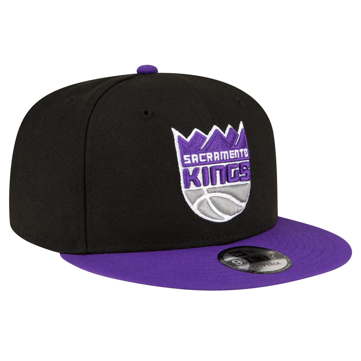 Men's Sacramento Kings New Era Black/Purple Official Team Color 2Tone 9FIFTY Snapback Hat