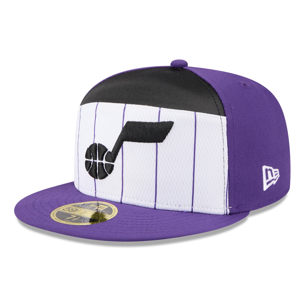 Men's Utah Jazz  New Era White/Purple 2025 NBA Tip Off Split Panel 59FIFTY Fitted Hat