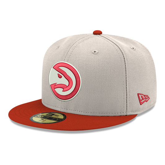 Men's Atlanta Hawks  New Era Gray/Red Chrome 59FIFTY Fitted Hat