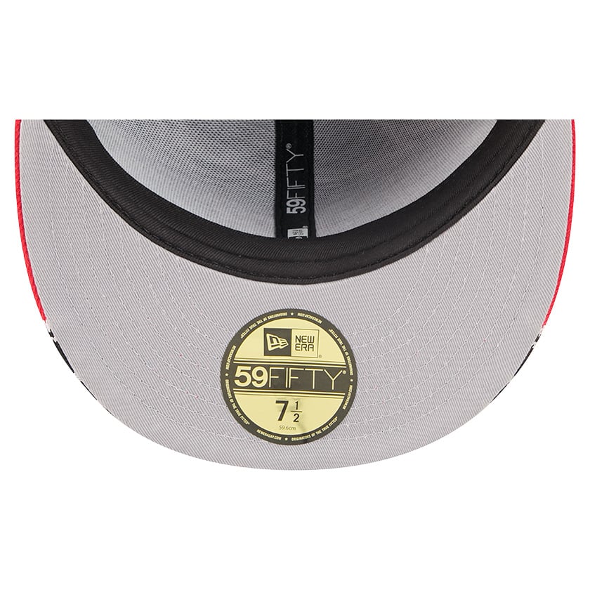 Men's Chicago Bulls New Era Black/Red Break 59FIFTY Fitted Hat