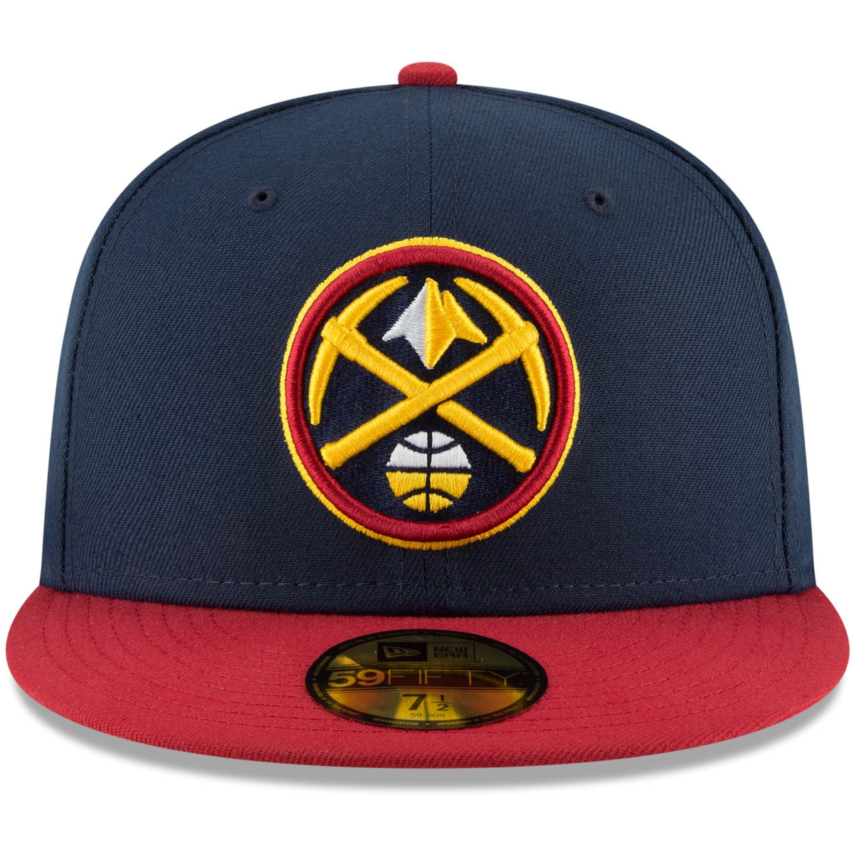 Men's Denver Nuggets New Era Navy/Red 2-Tone 59FIFTY Fitted Hat