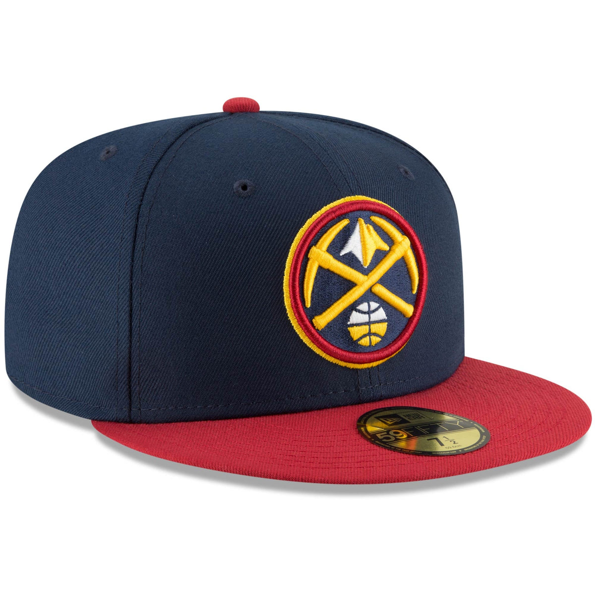 Men's Denver Nuggets New Era Navy/Red 2-Tone 59FIFTY Fitted Hat