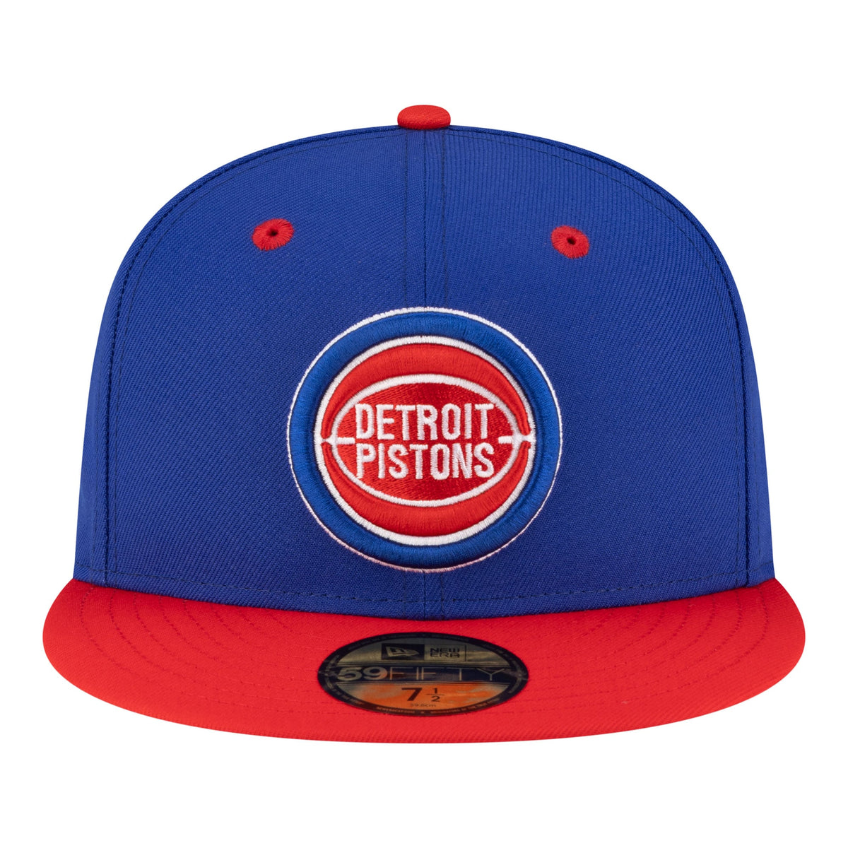 Men's Detroit Pistons  New Era Blue/Red 80s Throwback 59FIFTY Fitted Hat