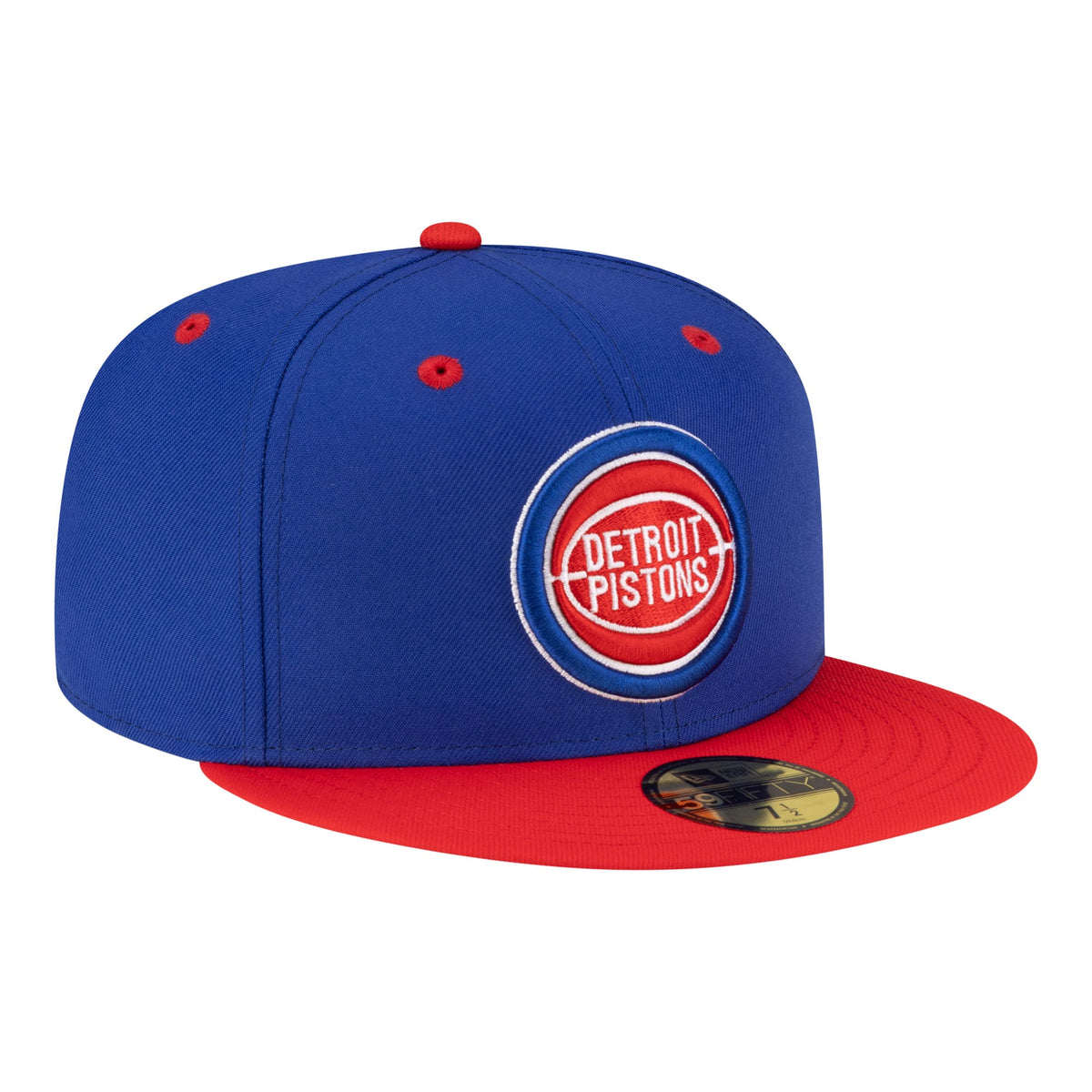 Men's Detroit Pistons  New Era Blue/Red 80s Throwback 59FIFTY Fitted Hat