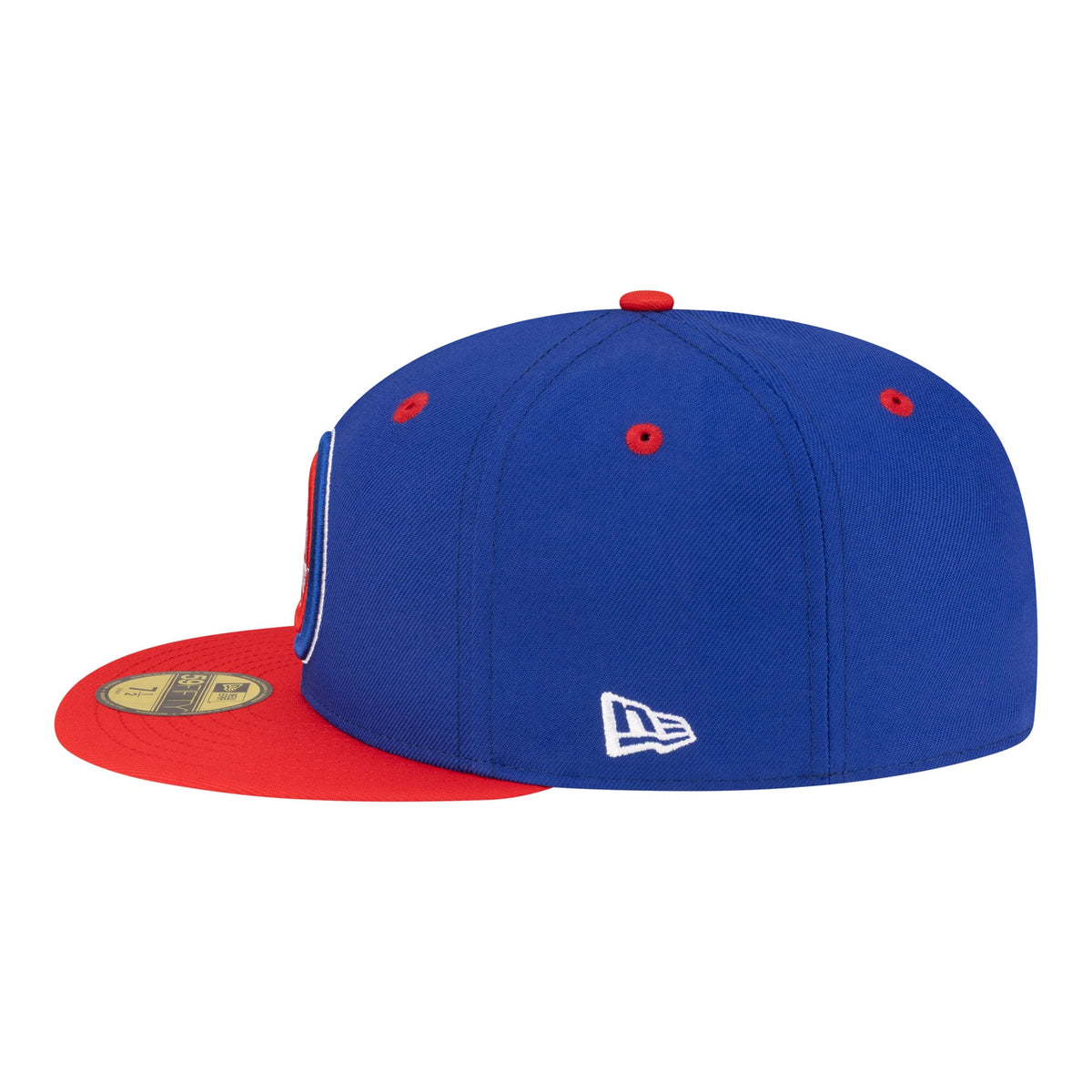 Men's Detroit Pistons  New Era Blue/Red 80s Throwback 59FIFTY Fitted Hat