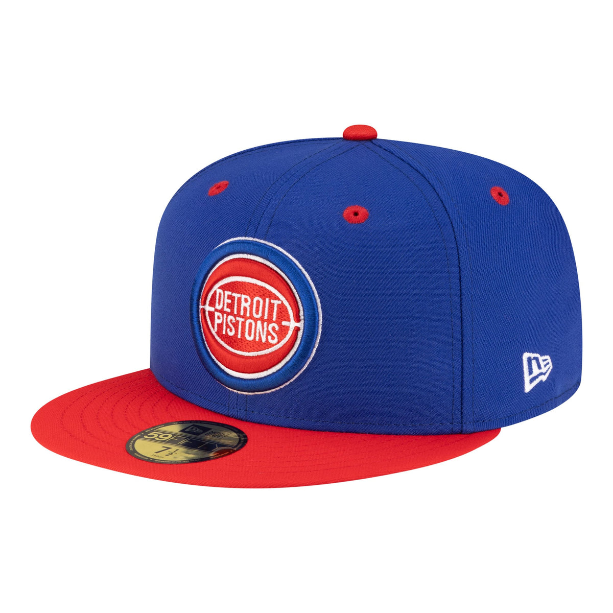 Men's Detroit Pistons  New Era Blue/Red 80s Throwback 59FIFTY Fitted Hat