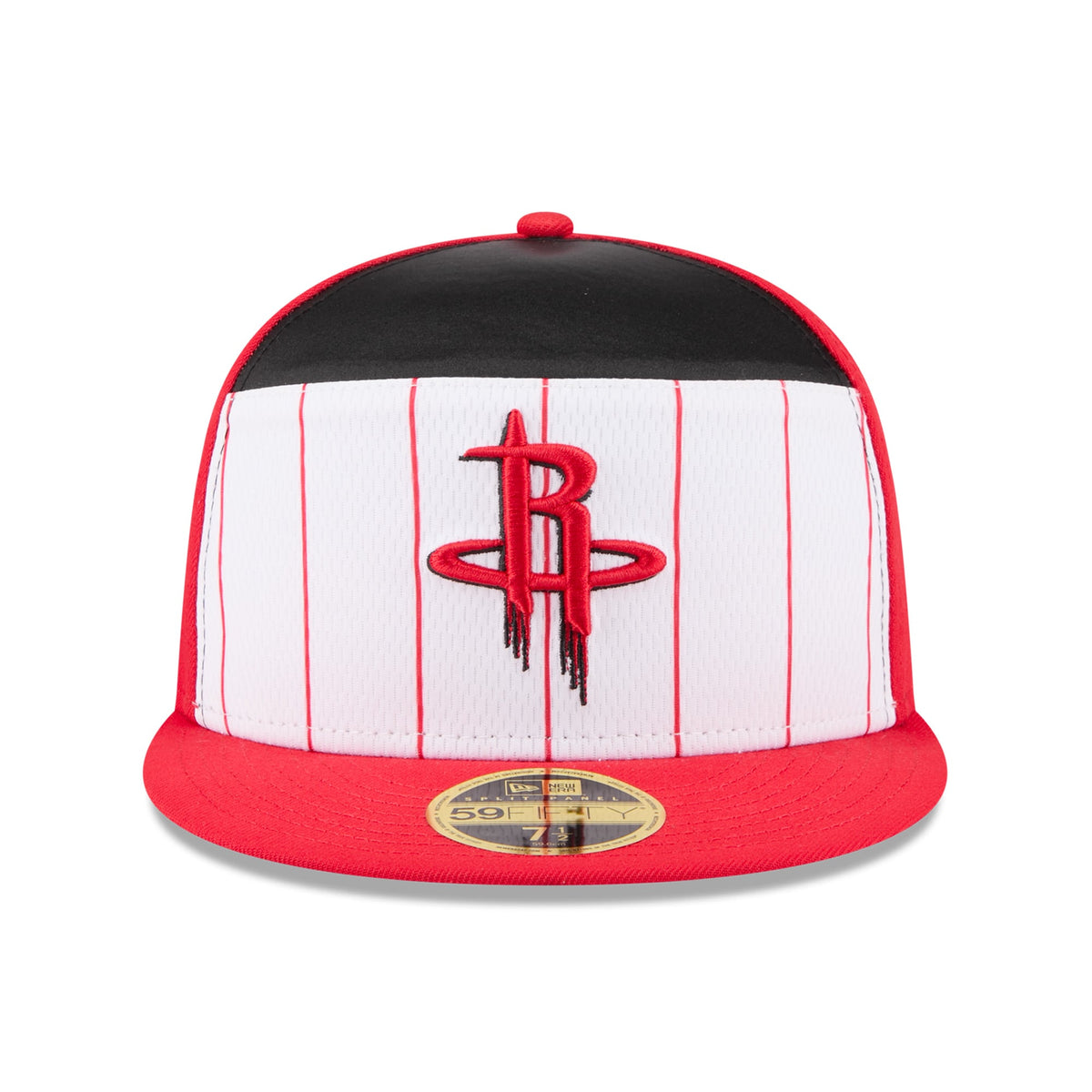 Men's Houston Rockets  New Era White/Red 2025 NBA Tip Off Split Panel 59FIFTY Fitted Hat