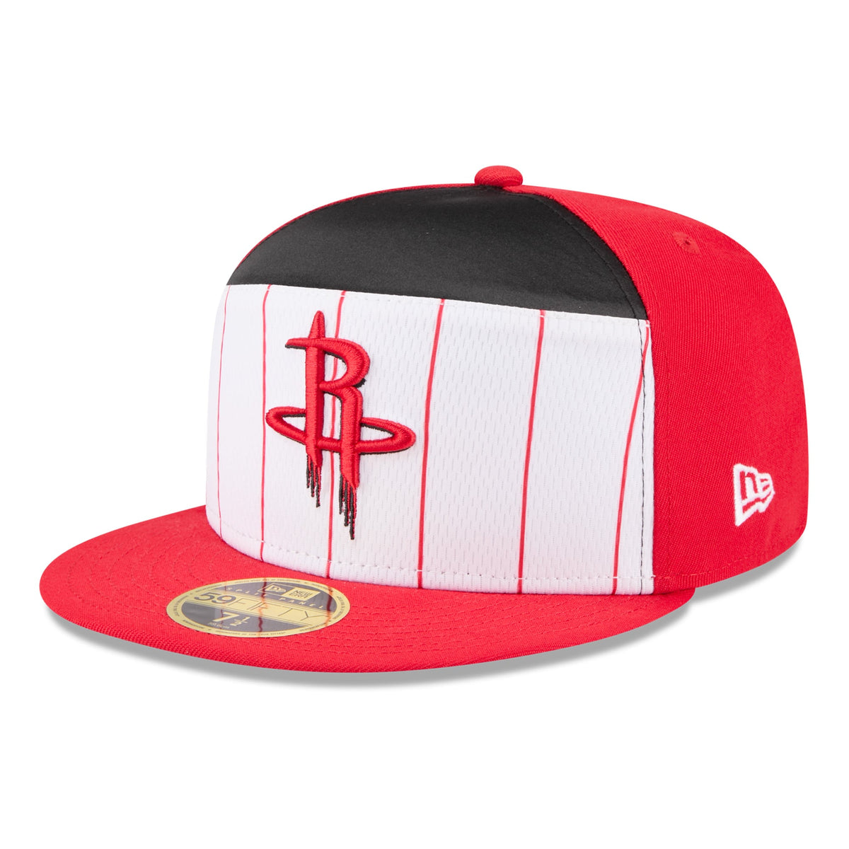 Men's Houston Rockets  New Era White/Red 2025 NBA Tip Off Split Panel 59FIFTY Fitted Hat