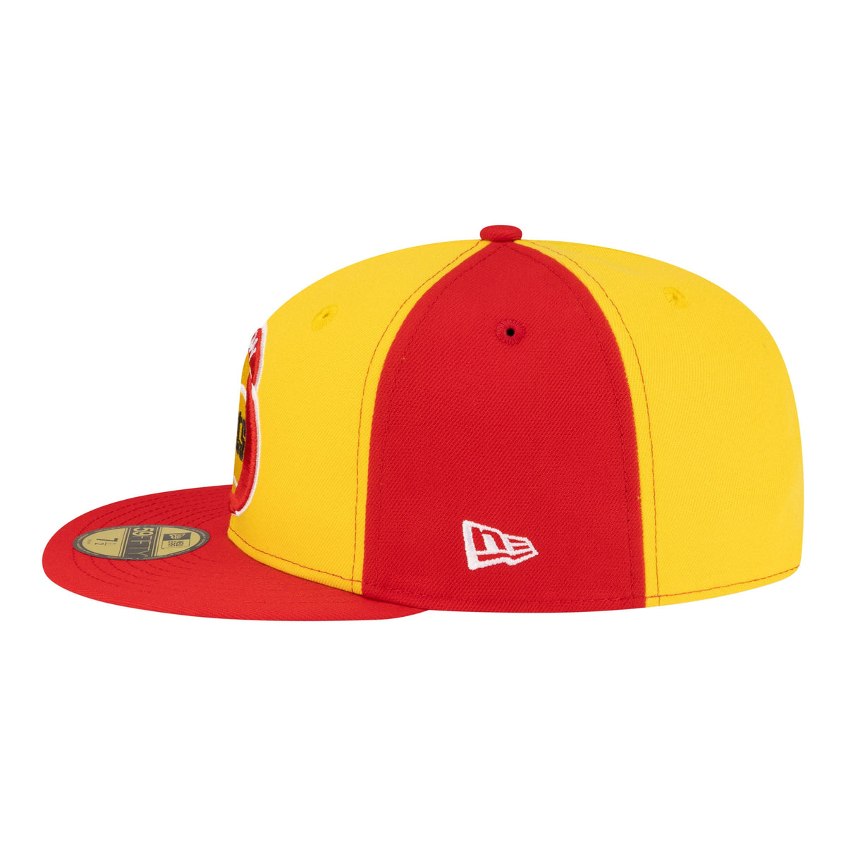 Men's Houston Rockets  New Era Gold/Red 80s Throwback Pinwheel 59FIFTY Fitted Hat